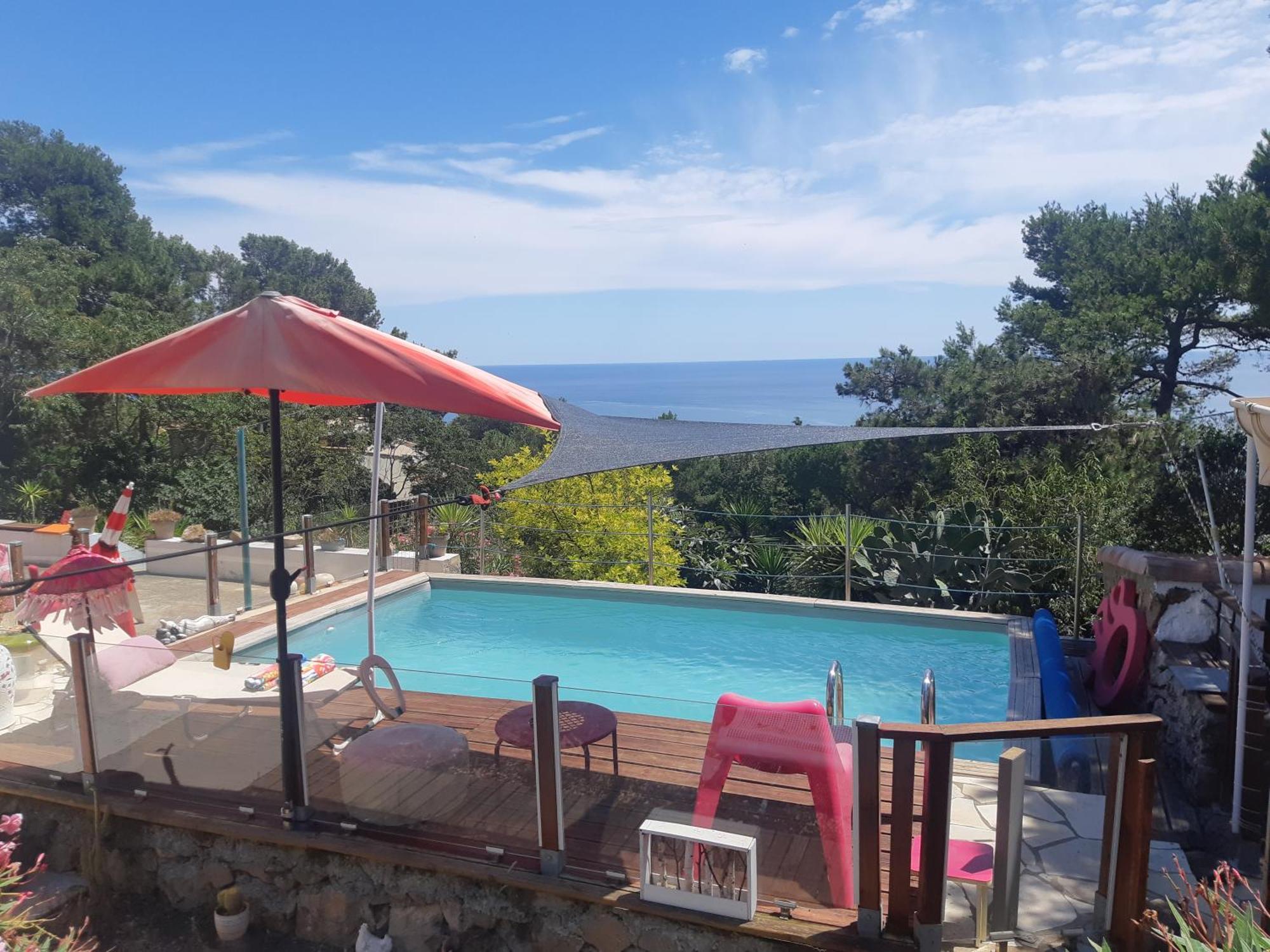 Haut De Villa Au Mont St Clair Vue Exceptionnelle Mer Et Foret Terrasses, Piscine, Petanque, Solarium Prives Sète Exterior foto
